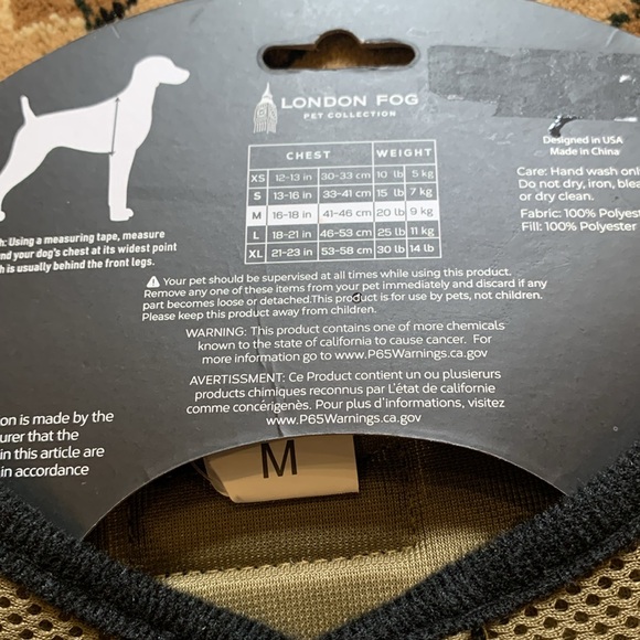 NWT Breathable London Fog Dog Harness size medium! Green and Black. - Picture 3 of 3